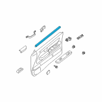 OEM 2000 Nissan Frontier Seal Assy-Front Door Inside LH Diagram - 80835-3S600