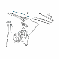 OEM Cadillac XTS Washer Hose Diagram - 22739000