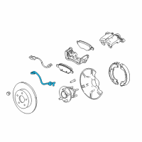 OEM 2009 Saturn Vue Brake Hose Diagram - 96625922