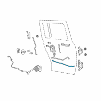 OEM 2016 Jeep Compass Link-Rear Door Inside Remote To Diagram - 5160019AA