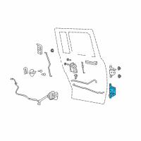 OEM 2009 Jeep Patriot Lower Door Hinge Assembly Right Diagram - 5115712AK