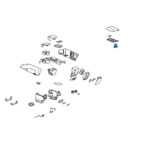 OEM 2002 Buick LeSabre Hinge Asm-Front Floor Console Compartment Door Diagram - 25735238