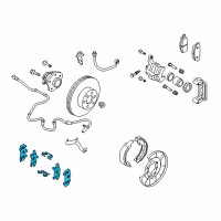 OEM 2014 Nissan Rogue Select Hardware Kit-Rear Brake Diagram - D4080-EG50C