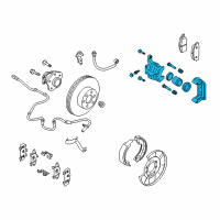 OEM 2015 Nissan Rogue Select CALIPER Assembly-Rear RH, W/O Pads Or SHIMS Diagram - 44001-JG00A