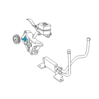 OEM 2001 Ford Explorer Power Steering Pump Diagram - F77Z-3A674-EBRM