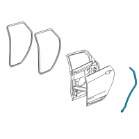 OEM 2017 Cadillac XT5 Rear Weatherstrip Diagram - 23198120