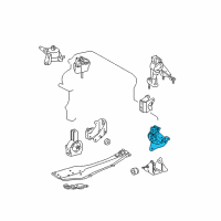 OEM 2005 Scion tC Side Mount Bracket Diagram - 12306-28091