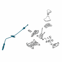 OEM 2020 Kia Rio Automatic Transmission Shift Control Cable Diagram - 46790H9200