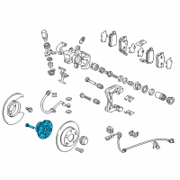 OEM 2012 Honda CR-Z Bearing Assembly, Rear Hub Unit Diagram - 42200-SZT-008