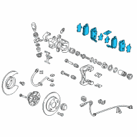 OEM 1998 Acura TL Rear Brake Pad Set (9Clp-1 Diagram - 43022-SV4-A23