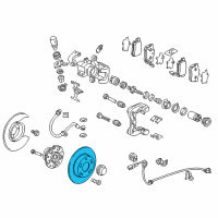 OEM 2013 Honda CR-Z Disk, Rear Brake Diagram - 42510-SZT-G53