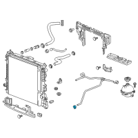 OEM 2016 Chevrolet Malibu Radiator Drain Plug Diagram - 23444086