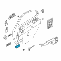 OEM 2003 Kia Spectra Door Inside Handle Assembly, Right Diagram - 0K2N158330A96