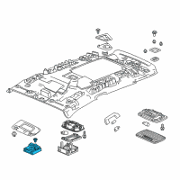 OEM 2018 Honda Fit Switch Assy., Sunroof & Map Light *NH882L* (PLATINUM GRAY) Diagram - 35830-T5R-A51ZA