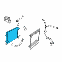 OEM Dodge Charger Engine Cooling Radiator Diagram - 68050131AA