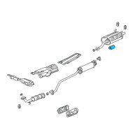 OEM 2004 Acura RSX Finisher, Exhaust Pipe Diagram - 18310-S6M-A51