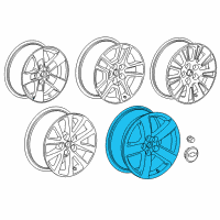 OEM 2015 Chevrolet Malibu Wheel Rim-19X8.5J 45Mm Outside 120X5Xm14 Bellcrank Diagram - 9598210