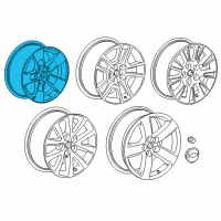 OEM Chevrolet Malibu Wheel, Alloy Diagram - 9598666