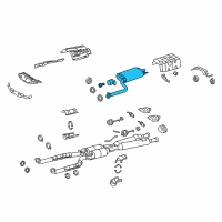 OEM 2015 Lexus LS600h Exhaust Tail Pipe Assembly Diagram - 17430-38570