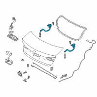 OEM 2017 Hyundai Elantra Hinge Assembly-Trunk Lid, LH Diagram - 79210-F2000