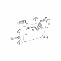 OEM 2002 Lexus ES300 Cable Assy, Rear Door Lock Remote Control Diagram - 69730-33060