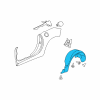 OEM 2006 Pontiac Solstice Wheelhouse Liner Diagram - 25975692