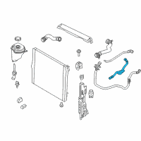 OEM 2016 BMW X5 Radiator Upper-Thermostat Hose Diagram - 17-12-8-514-222