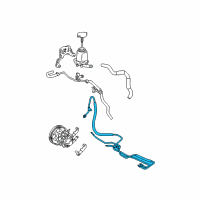 OEM 2005 Pontiac Vibe Hose, P/S Gear Inlet & Otl Diagram - 88971034