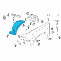 OEM 2014 BMW X6 Cover, Wheel Arch, Frontsection, Front Left Diagram - 51-71-7-180-617