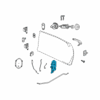 OEM Chrysler Front Door Latch Diagram - 5067308AE