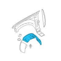 OEM 2002 Mercury Mountaineer Fender Liner Diagram - 6L2Z-16054-AA