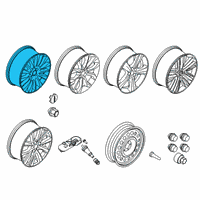 OEM 2017 Lincoln MKC Wheel, Alloy Diagram - EJ7Z-1007-N