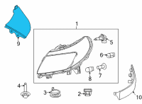 OEM 2014 Ram ProMaster 2500 Bezel-HEADLAMP Diagram - 1ZT62ZZZAA