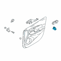 OEM Hyundai Kona Switch Assembly-Mirror Remote Control Diagram - 93530-J9000