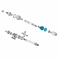 OEM Honda Accord Boot Set Inboard Diagram - 44017-T6C-405