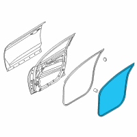 OEM 2017 Hyundai Tucson Weatherstrip-Front Door Body Side LH Diagram - 82110-D3000