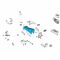 OEM 2005 Toyota 4Runner Console Base Diagram - 58911-35070-B0