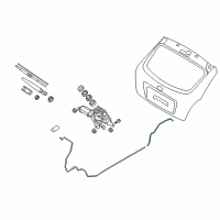 OEM Hyundai Hose & GROMMET Assembly-Rear WASHE Diagram - 98960-1E000