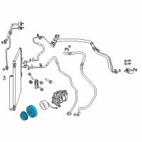 OEM 2015 Ram 1500 PULLY Kit-A/C Compressor Diagram - 68231744AA