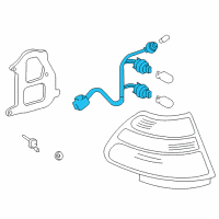 OEM Lexus Socket & Wire, Rear Combination Lamp Diagram - 81555-50100