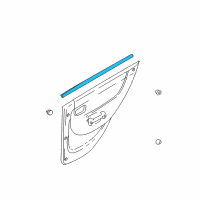 OEM 2003 Hyundai Accent Weatherstrip-Rear Door Belt Inside LH Diagram - 83231-25000