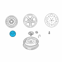 OEM 2002 Dodge Stratus Wheel Center Cap Diagram - MR519869