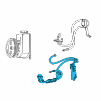 OEM Jeep Liberty Cooler-Power Steering With Hose Diagram - 52125431AB