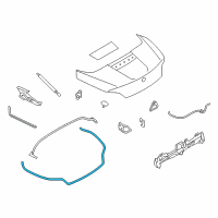 OEM 2009 BMW Z4 Trunk Lid Sealing Diagram - 51-76-7-263-080