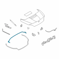 OEM 2011 BMW Z4 Sealing, Folding Top Flap Diagram - 51-76-7-191-265