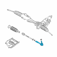 OEM 2016 BMW 640i Steering Tie Rod End Left Diagram - 32-10-6-784-790