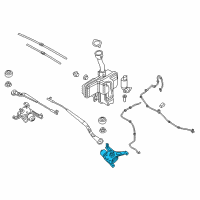 OEM 2015 BMW i3 Windshield Wiper Motor Left Diagram - 61-61-7-359-449