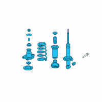 OEM 2006 Honda Ridgeline Shock Absorber Assembly, Right Rear Diagram - 52610-SJC-A03