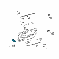 OEM Lexus SC430 Master Switch Assy, Power Window Regulator Diagram - 84040-24040