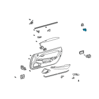 OEM 2007 Lexus SC430 Switch Assy, Power Window Regulator Diagram - 84030-24010